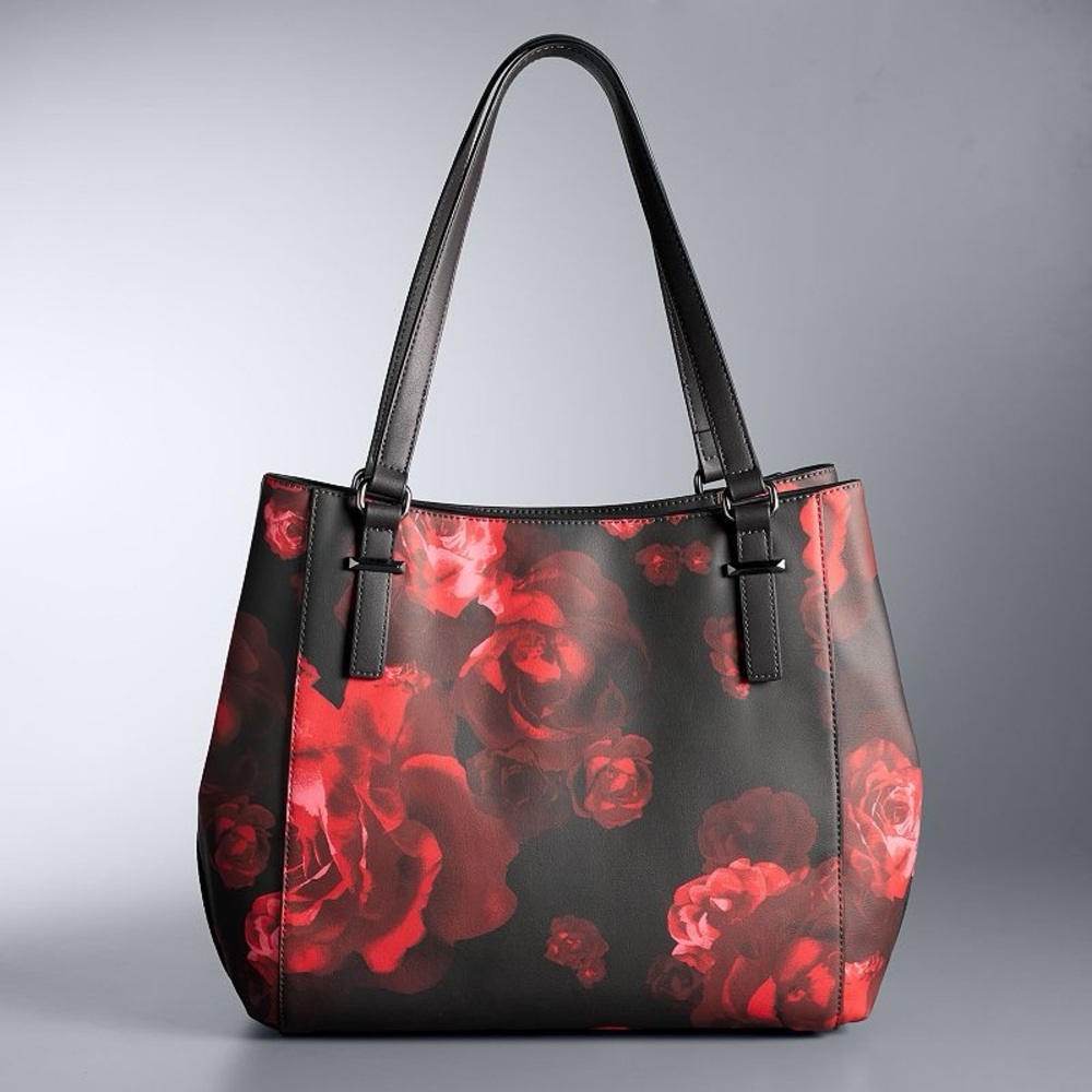 Simply Vera Vera Wang Elizabeth Faux Leather Four Poster tote bag